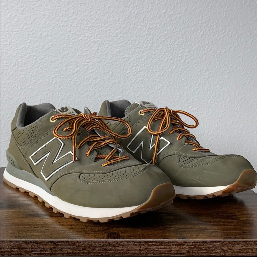 Olive green new balance 574